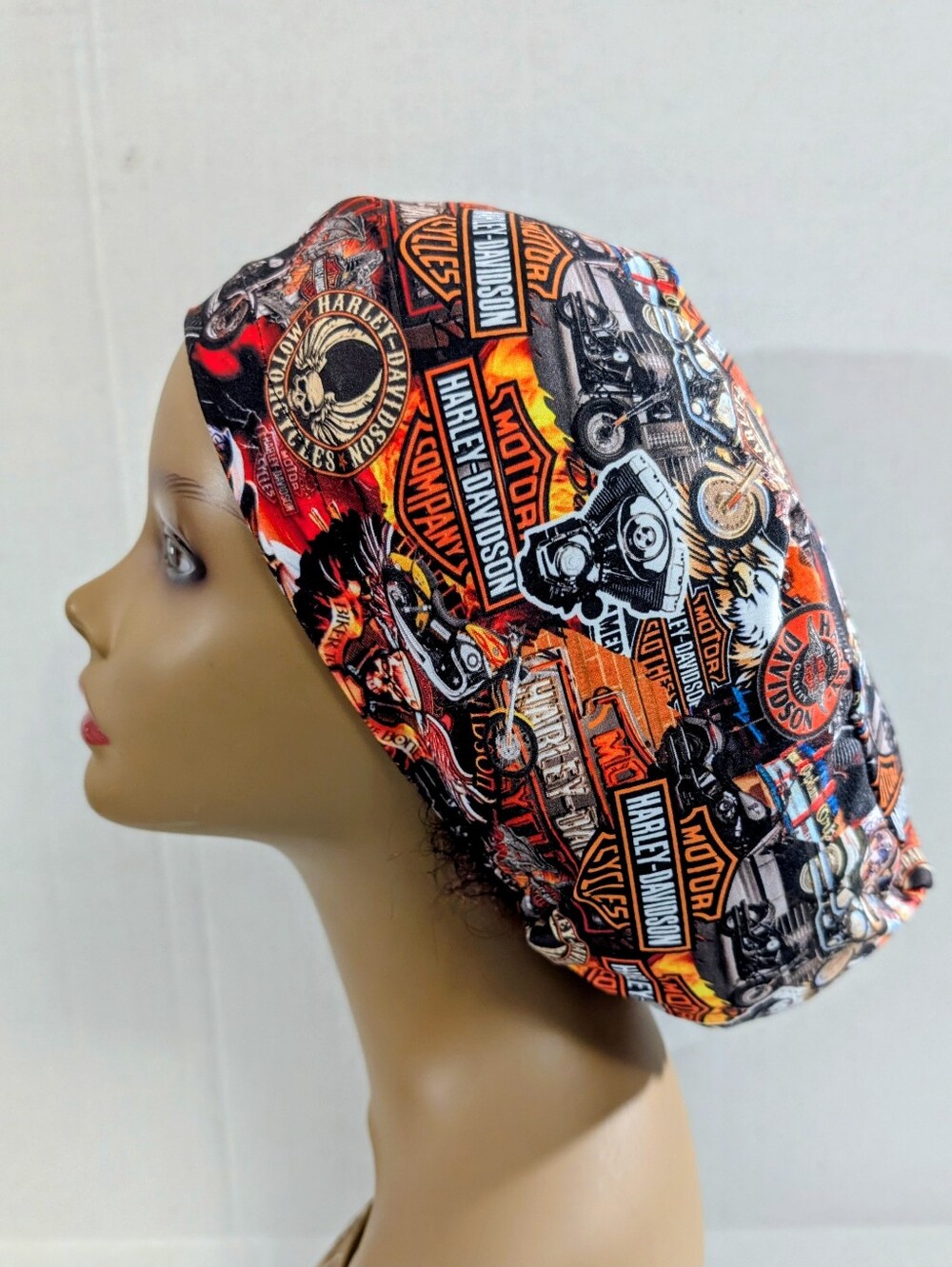 Motorcycl, Boujee, Euro Style Scrub Cap, Scrub Cap, Chemo Hat